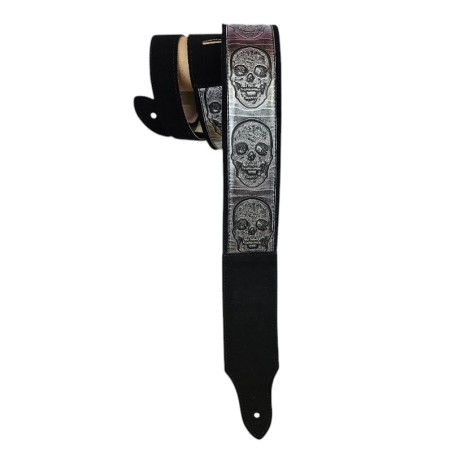 Bretelle de guitare BG 321 en cuir fait main | Patrick Bléses