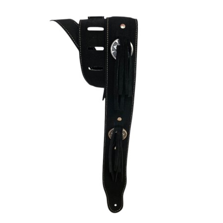 Bretelle de guitare BG 55 F en cuir fait main | Patrick Bléses